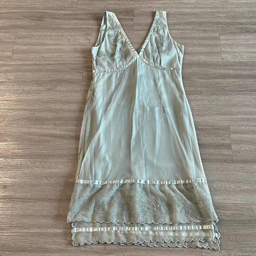 Nataya Sage Flapper Vintage Cottagecore Dress